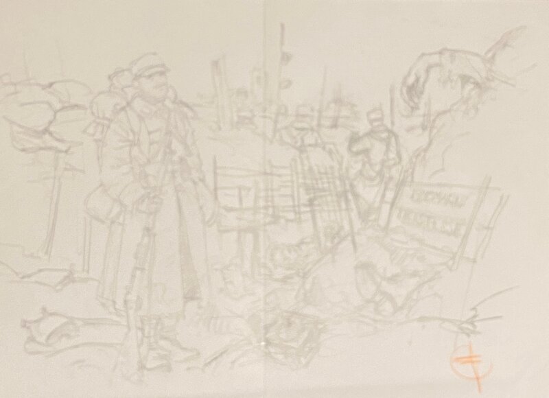 Stéphan Agosto, illustration originale, Augustin Trébuchon dans le Boyau Tristesse, 