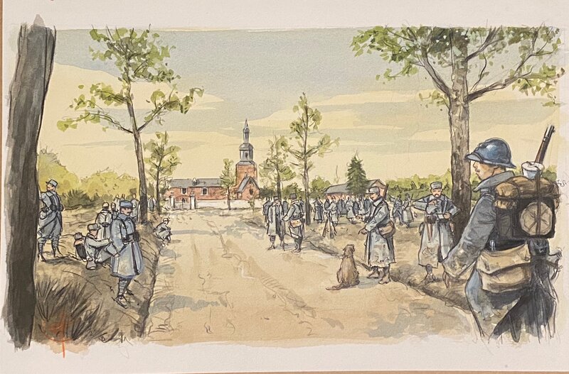 Stéphan Agosto, illustration originale, Le Château d'Ambrines, 
