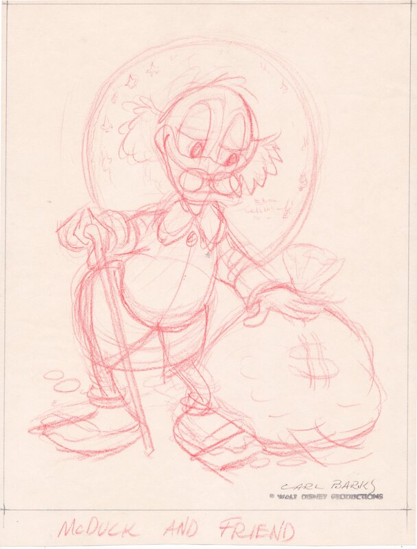 For sale - Carl Barks, Mcduck and Friend - Picsou - Original art
