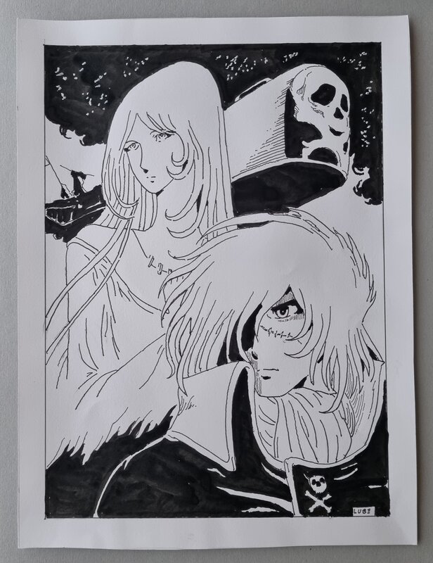 Luciano Bernasconi, Leiji Matsumoto, Hommage à Albator - illustration - Illustration originale