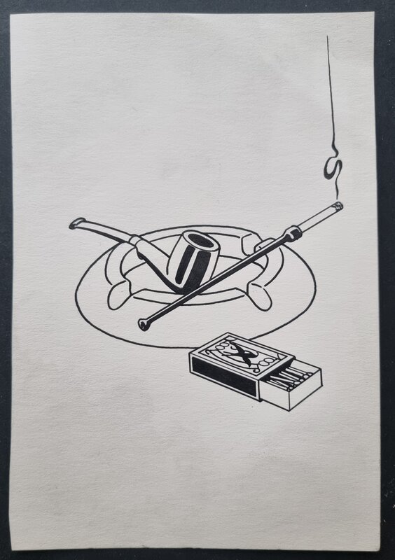 Teun Berserik, Peter Van Dongen, Edgar Pierre Jacobs, Le dernier Espadon (Blake et Mortimer) - page de titres TT - Illustration originale