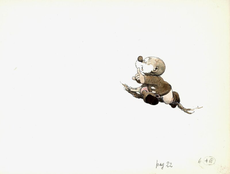 Jean Dulieu, Pauklus de Boskabouter - Paulus en de Insecten - Original Illustration