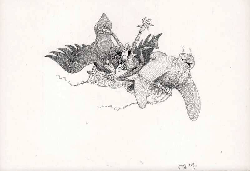 Jean Dulieu, Paulus de Boskabouter - Paulus en het Beest van Ploumanac - Illustration originale
