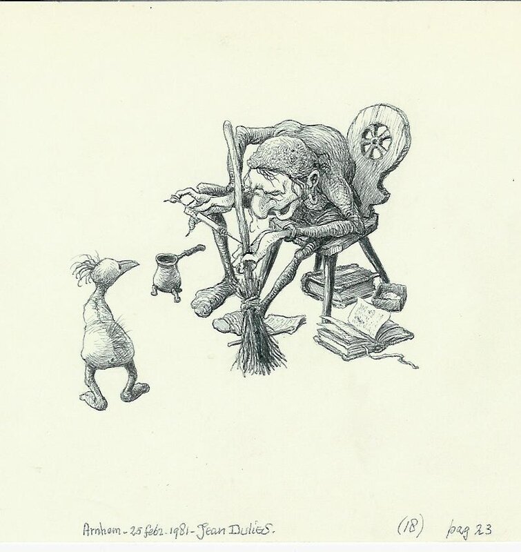 Jean Dulieu, Paulus de Boskabouter - Paulus en het Beest van Ploumanac - Original Illustration