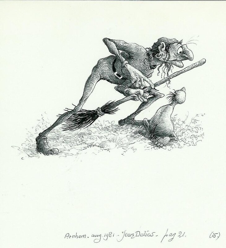 Jean Dulieu, Paulus de Boskabouter - Paulus en het Beest van Ploumanac - Original Illustration