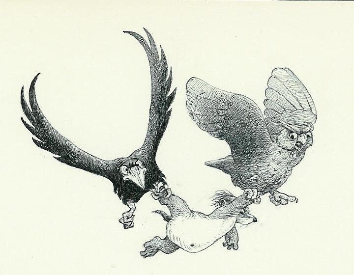 Jean Dulieu, Paulus de Boskabouter - Paulus en het Beest van Ploumanac - Illustration originale