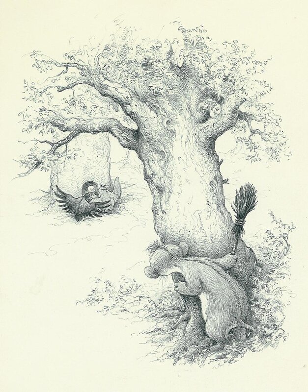 Jean Dulieu, Paulus de Boskabouter - Paulus en het Beest van Ploumanac - Original Illustration