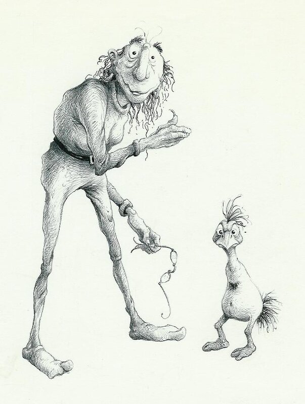 Jean Dulieu, Paulus de Boskabouter - Paulus en het Beest van Ploumanac - Original Illustration