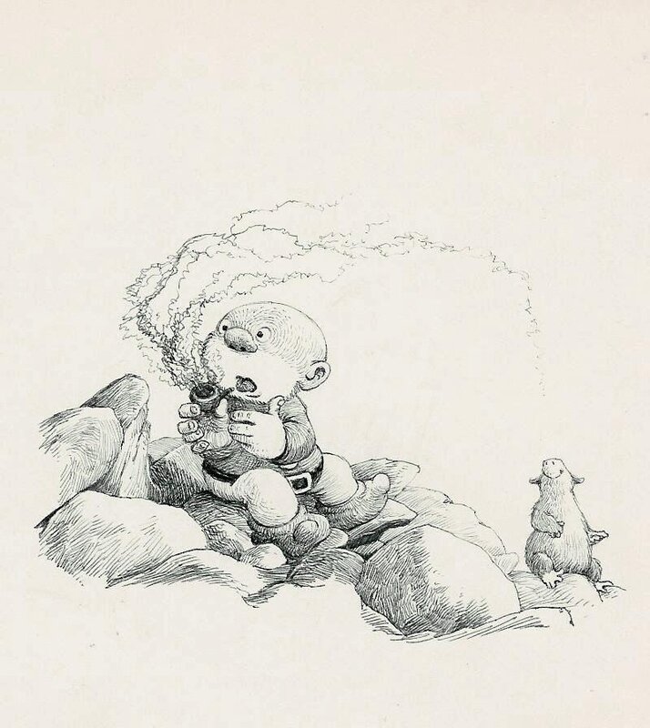 Jean Dulieu, Paulus de Boskabouter - Paulus en het Beest van Ploumanac - Illustration originale