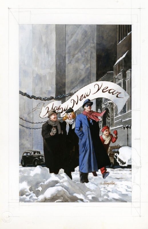 Scott Hampton, Spirit: Happy New Year - Illustration originale