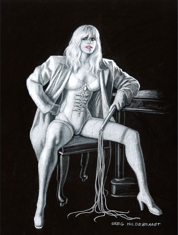 The White Queen (Emma Frost) '94 Marvel Masterpieces Blackboard ** Greg Hildebrandt - Œuvre originale