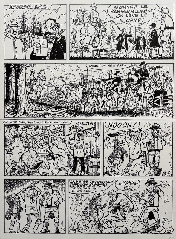 Willy Lambil Oproer in New York - Planche originale