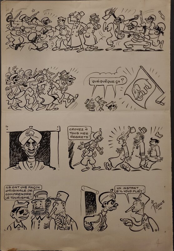 René Pellos, Les Pieds Nickelés Soldats (Planche 155) - Comic Strip
