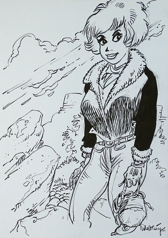 For sale - Natacha pilote by François Walthéry - Original Illustration