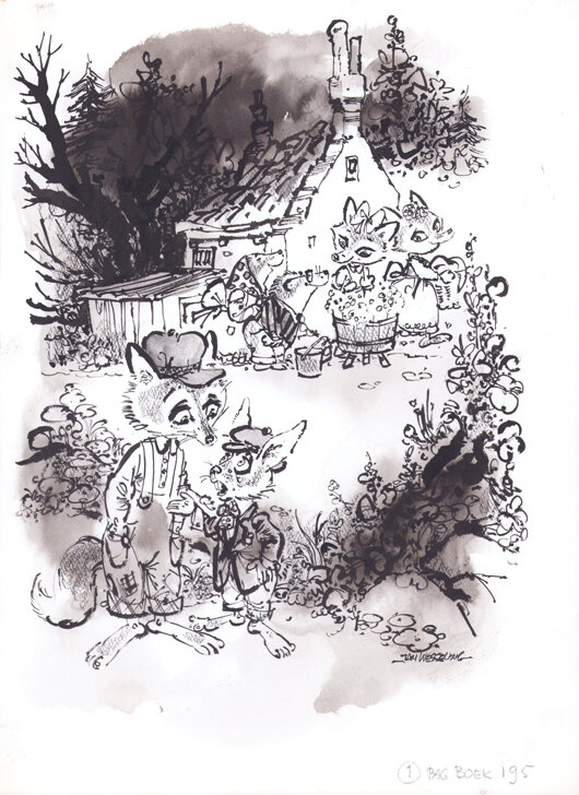 Jan Wesseling | 1976 | Valko Vos en zijn vrienden p012 - Illustration originale