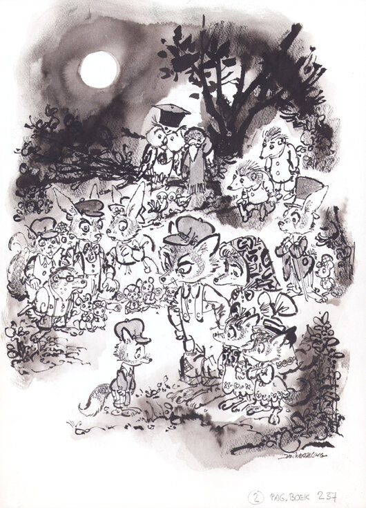 Jan Wesseling | 1976 | Valko Vos en zijn vrienden p049 - Illustration originale