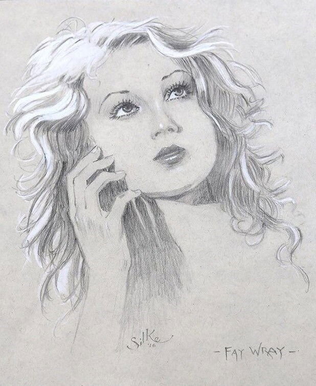 Faye Wray par Jim Silke - Illustration originale