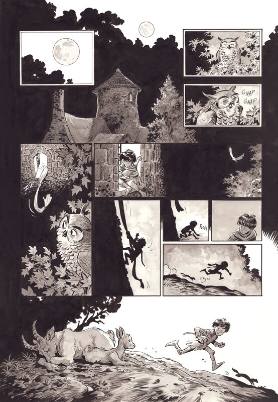 En vente - Federico Bertolucci, Frédéric Brrémaud, La légende oubliée de Perceval - Planche originale