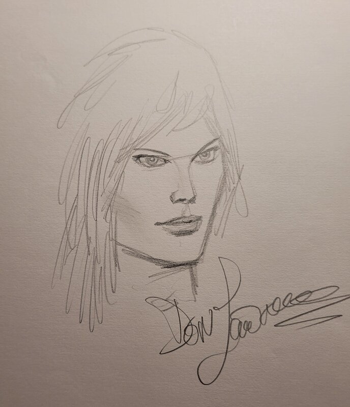 Don Lawrence, Dedicace Red hair - Storm - Sketch