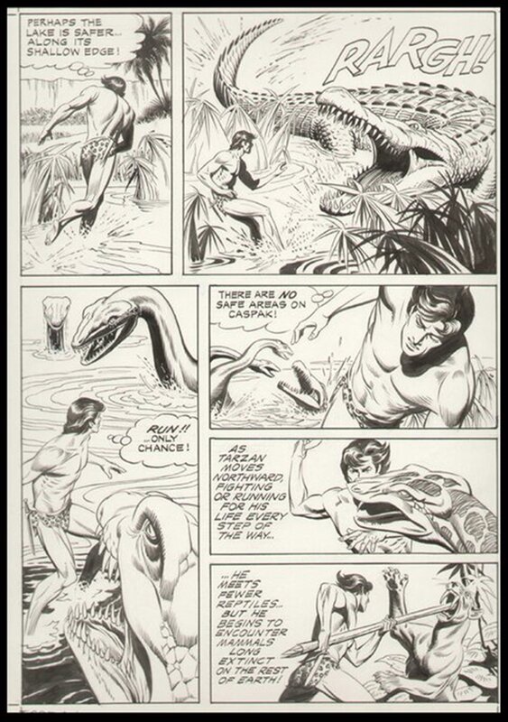 Russell Manning, Russ Manning, TARZAN  l'Ile hors du Temps - Planche originale