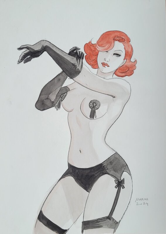 Enrico Marini, Caprice - Noir burlesque - Illustration originale