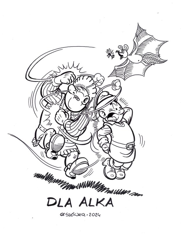 Wojtek Olszówka, Janusz Christa, Kaytek et Koko - Au pays des contes de fées / W krainie baśni - Dedicace - Original art