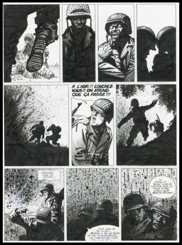 2016 - Steve Cuzor - Cinq branches de coton noir - Planche originale