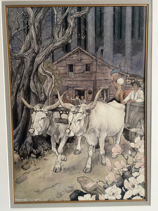 Stoere Zwoegers by Anton Pieck - Original Illustration