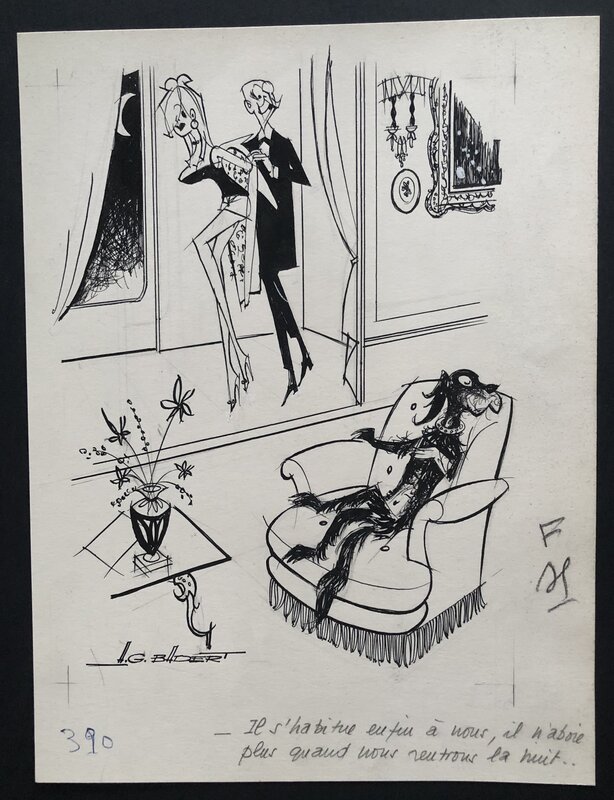 Illustration par Albert Georges Badert - Illustration originale