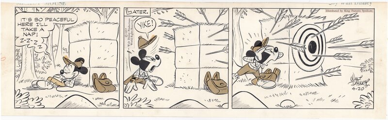For sale - Floyd Gottfredson, Bill Walsh, MICKEY MOUSE Daily 1957 - Comic Strip