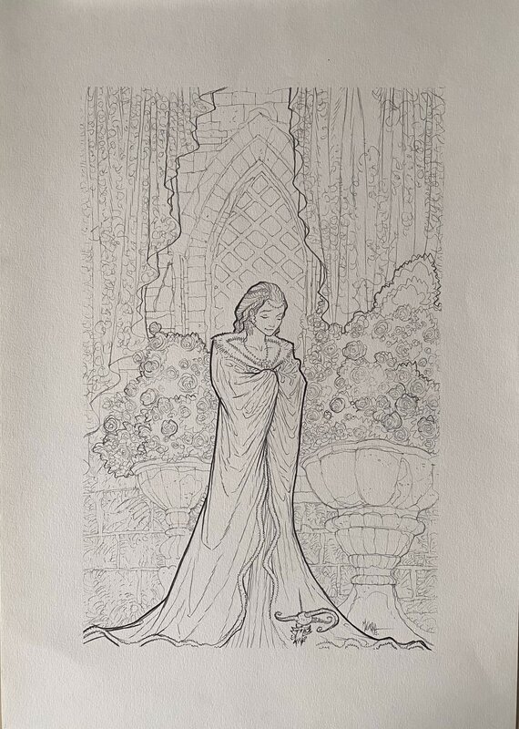 Bruno Maïorana, Garulfo, princesse Héphylie, A3 - Original Illustration