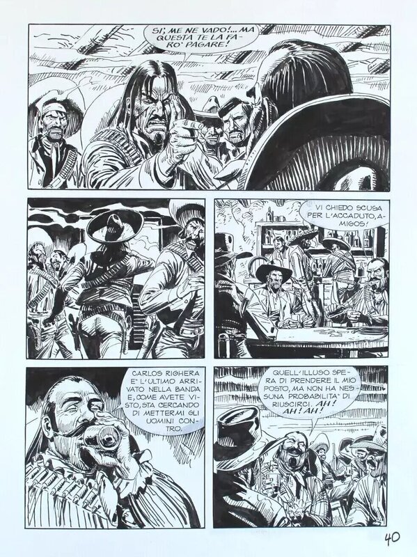 Ortiz - Tex Willer -  Le trésor de la mine - Planche originale