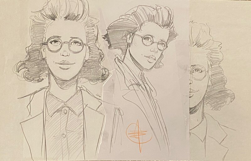 Stéphan Agosto, croquis préparatoire, étude de personnage, 
