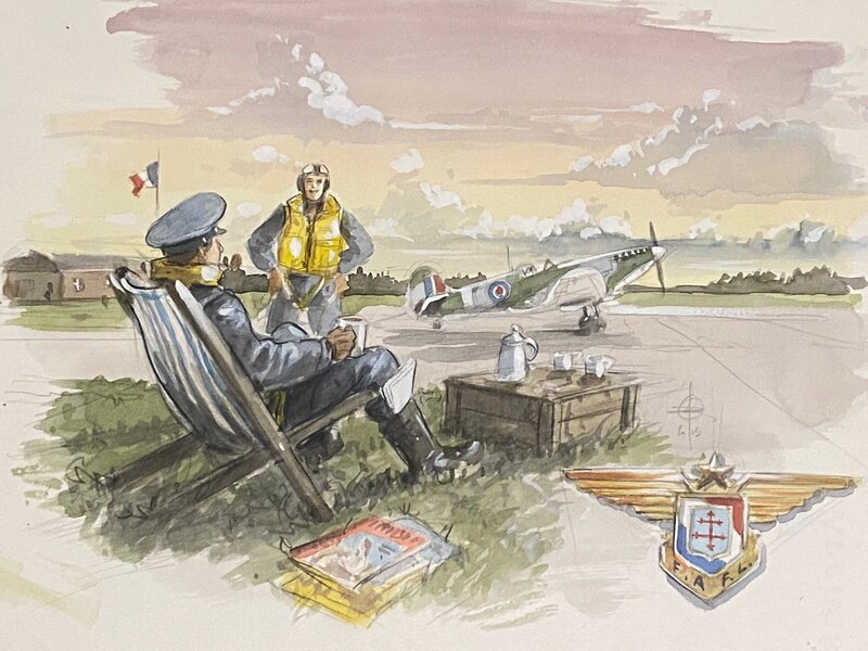 Stéphan Agosto, illustration originale en couleurs directes, 