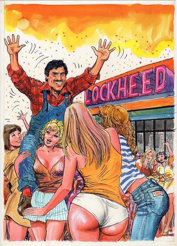 Milo Manara, Il Montatore 25 The spidy lover - Planche originale