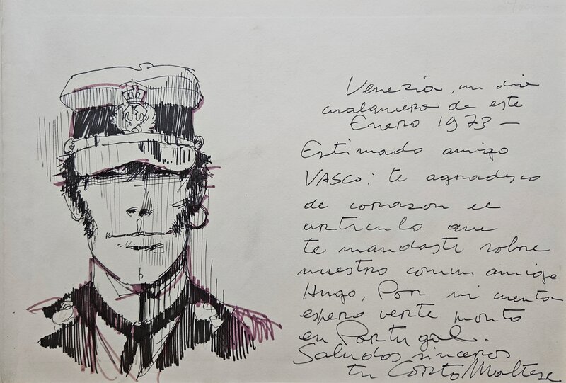 Hugo Pratt, 1973 - Corto Maltèse - Original Illustration