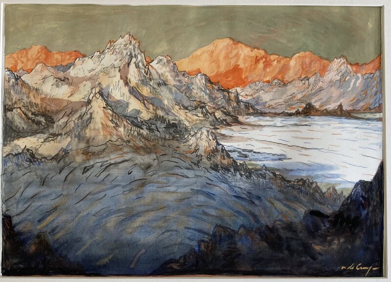 Montagnes par Nicolas De Crécy - Planche originale