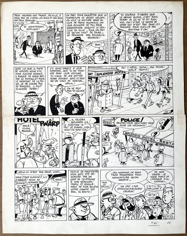 Greg, Rock Derby - Une Étoile a disparu - pl 11 - Planche originale