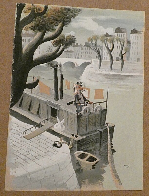La RETRAITE A PARIS by Marc Moallic - Original Illustration