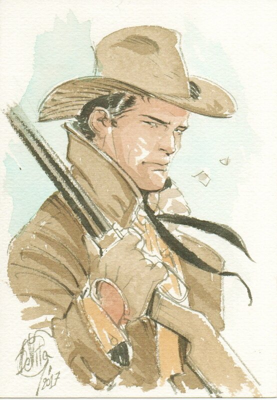 Tex par Giulio de vita - Illustration originale