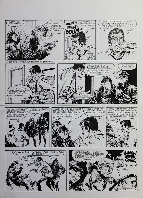 Vance - Bruno Brazil tome 03 : Les yeux sans visage - Planche 21 - Planche originale