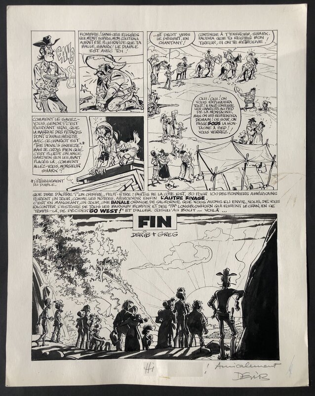 Derib, Greg, Go West - Planche de fin. - Planche originale