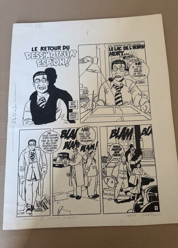 Serge clerc le dessinateur espion planche 1 - Comic Strip