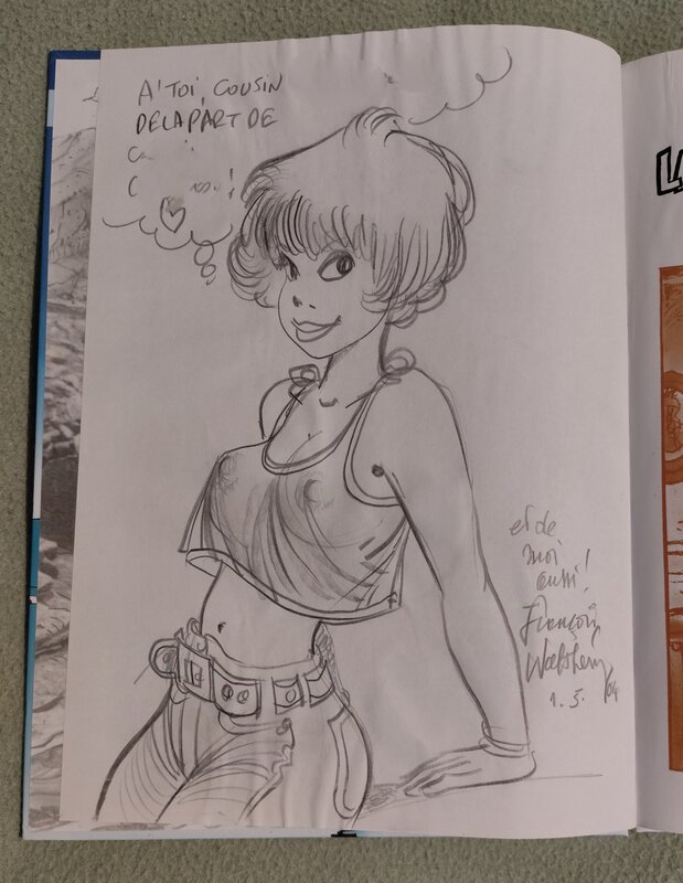 Natatcha 19 by François Walthéry - Sketch