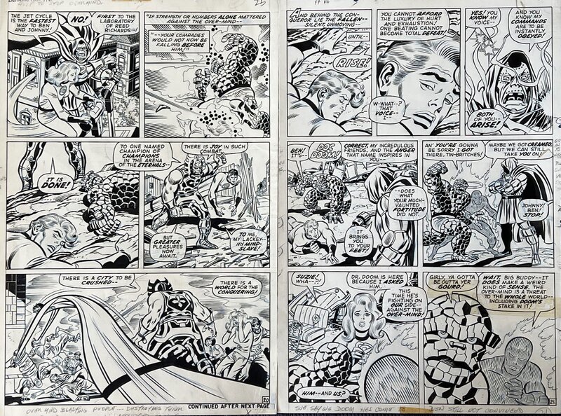John Buscema, Joe Sinnott, Fantastic Four 116 page 20 et 21 - Comic Strip