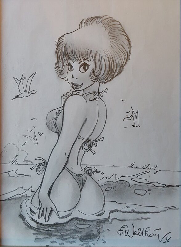 Natacha by François Walthéry - Original Illustration