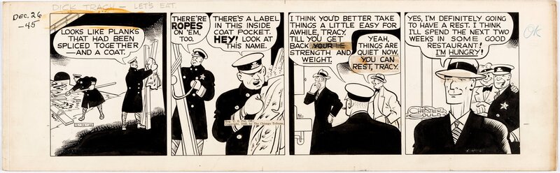 Dick Tracy par Chester Guld - Planche originale