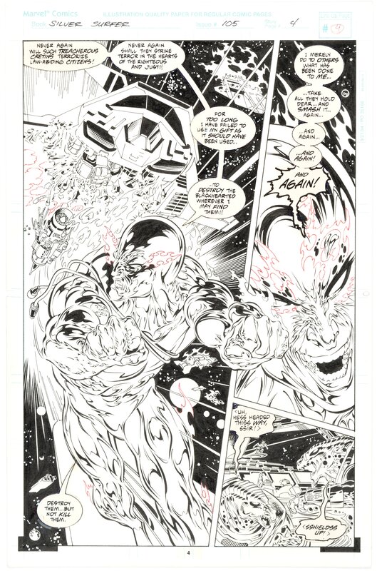 Silver Surfer by Tom Grindberg, Bill Anderson - Original art