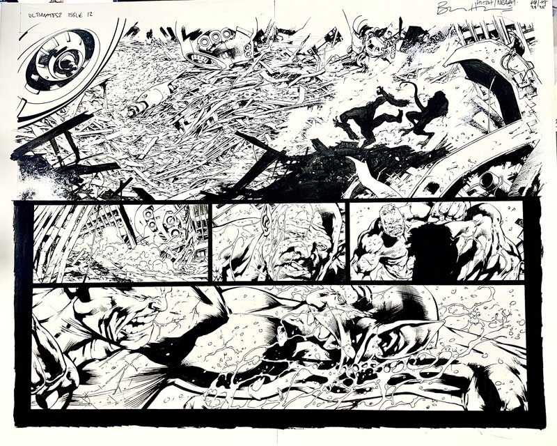 Bryan Hitch, Paul Neary, Ultimates vol 2 p24-25 Double Page Spread! - Comic Strip