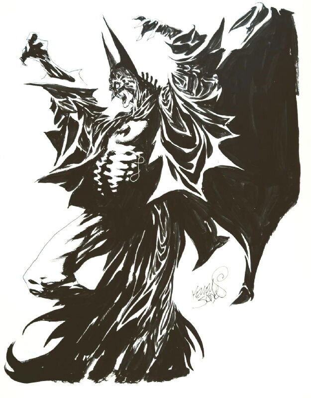 Vampire Batman par Kelley Jones - Illustration originale